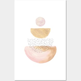 Pastel balancing shapes Posters and Art